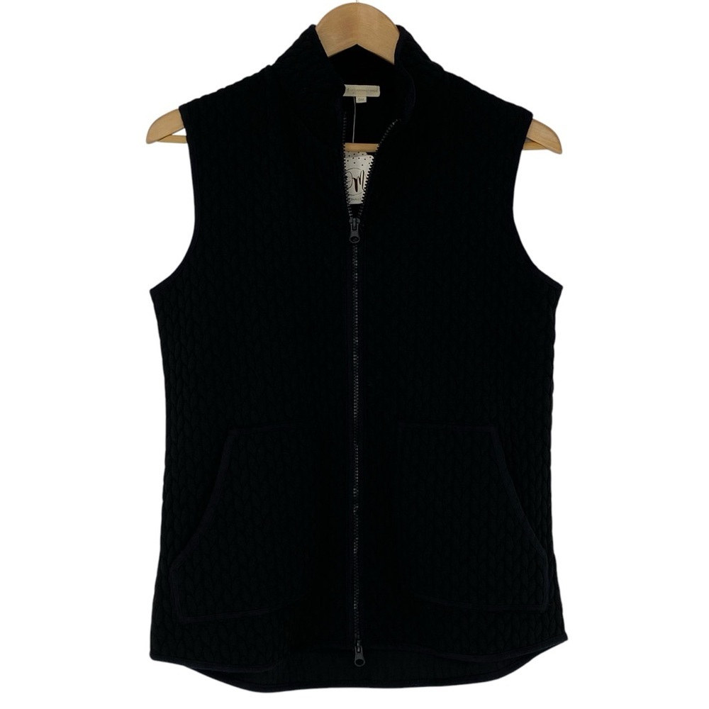 NWT Occasionally Made Women's Soft Quilted Black Vest Sz Small